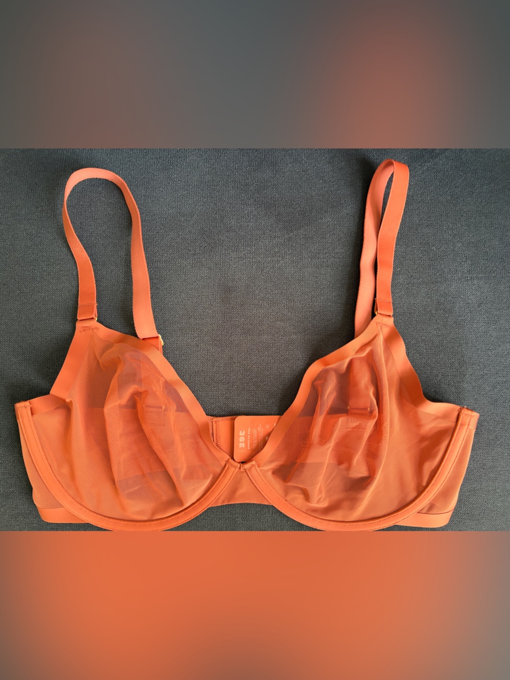 CUUP - THE PLUNGE - MESH BRA - Clay 36E